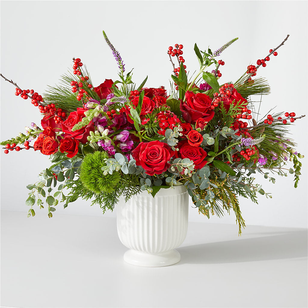 Big Red Bow Bouquet – ANDREW'S FLOWERS, Beaverton OR