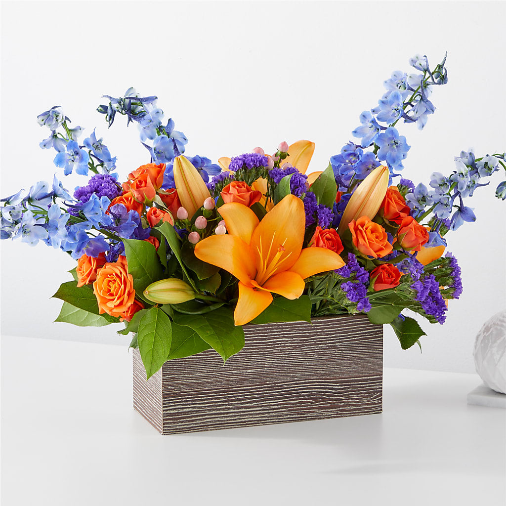 Radiant Citrus Box Bouquet – ANDREW'S FLOWERS, Beaverton OR