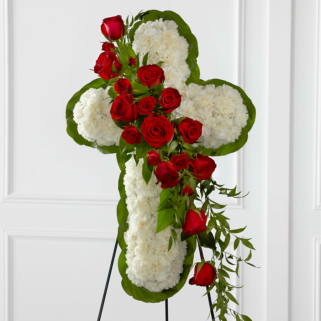 Floral Cross Easel – ANDREW'S FLOWERS, Beaverton OR