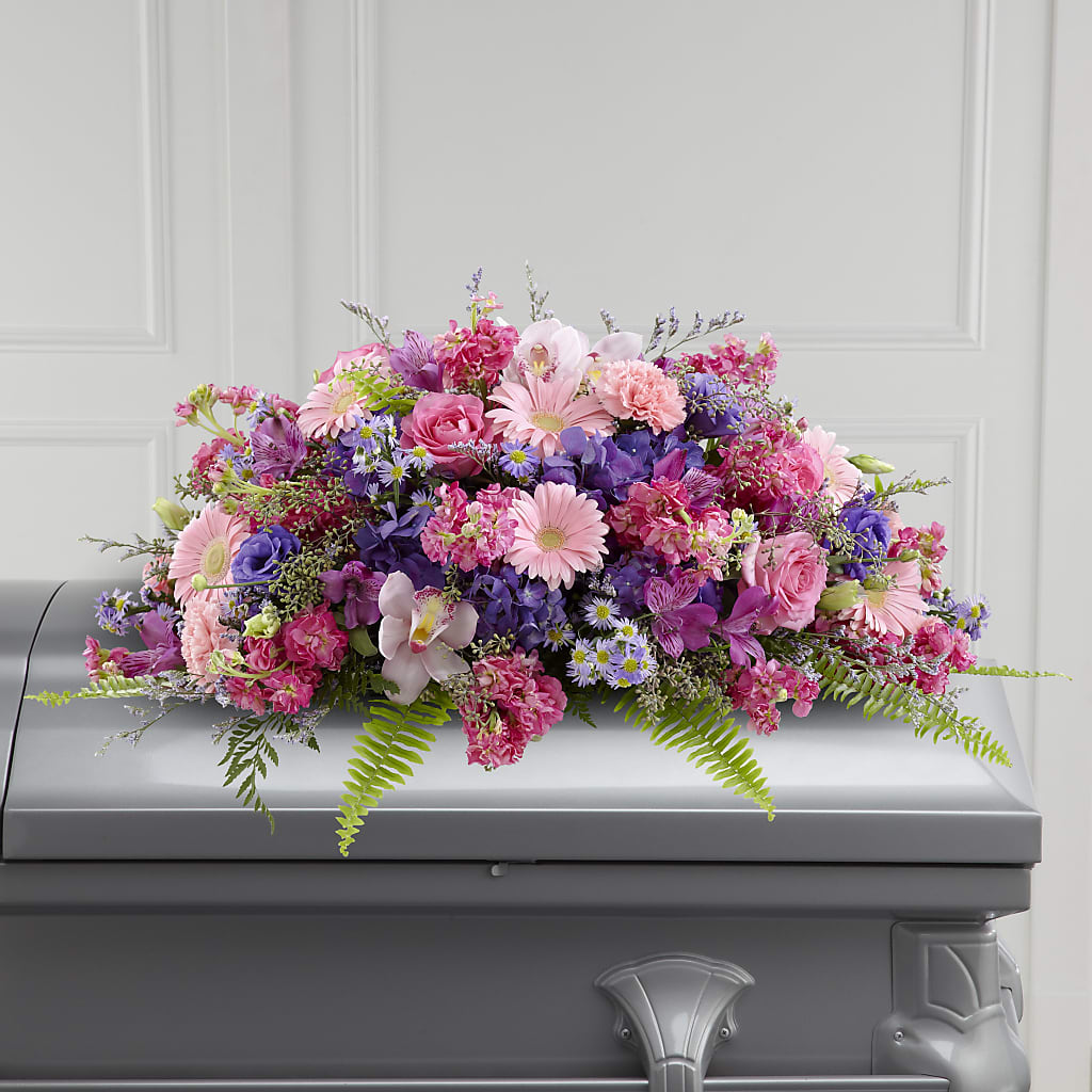 Glorious Garden Casket Spray – ANDREW'S FLOWERS, Beaverton OR
