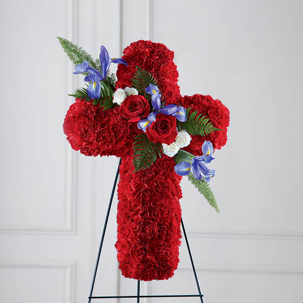 Faithful Hero Floral Cross – ANDREW'S FLOWERS, Beaverton OR