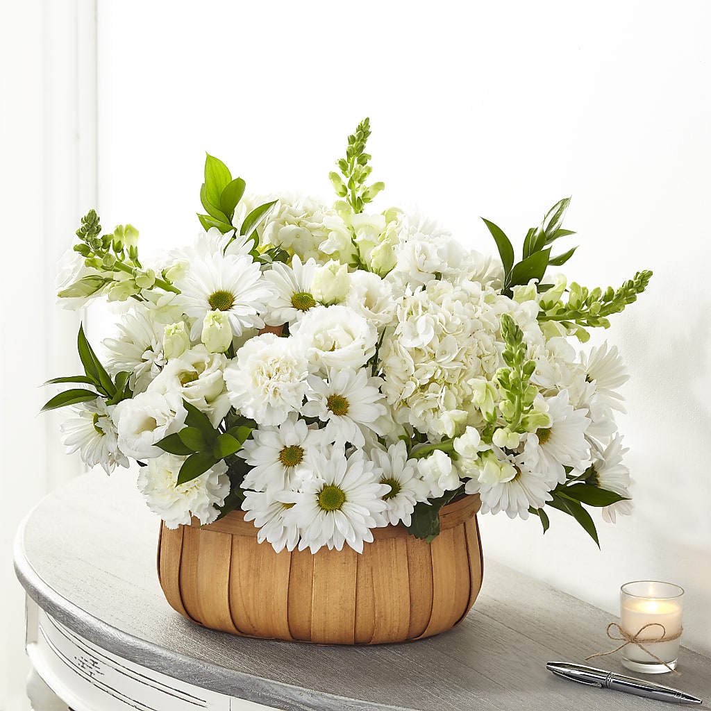 Pure Ivory Basket – ANDREW'S FLOWERS, Beaverton OR