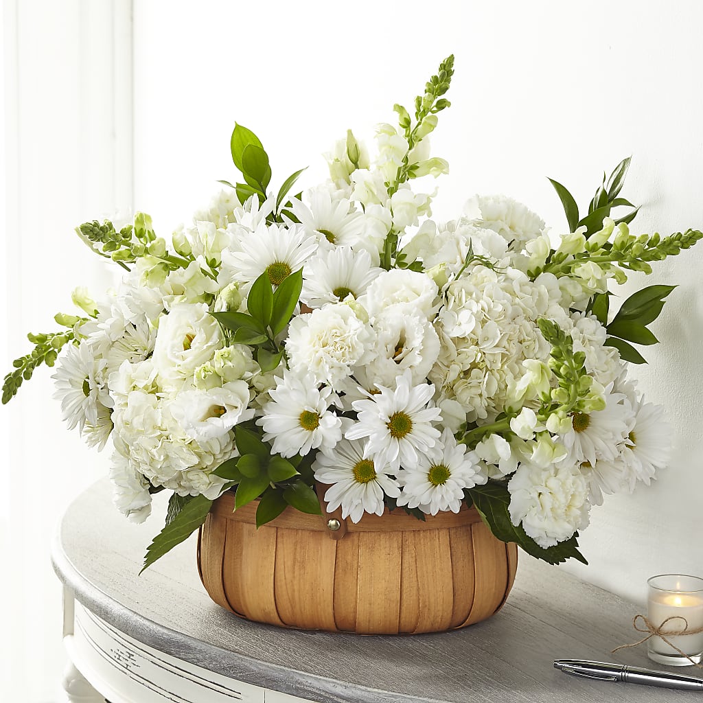 Pure Ivory Basket – ANDREW'S FLOWERS, Beaverton OR