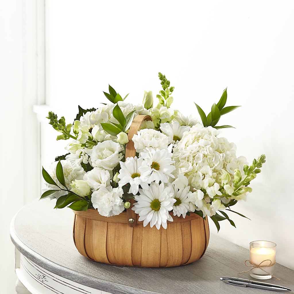 Pure Ivory Basket – ANDREW'S FLOWERS, Beaverton OR