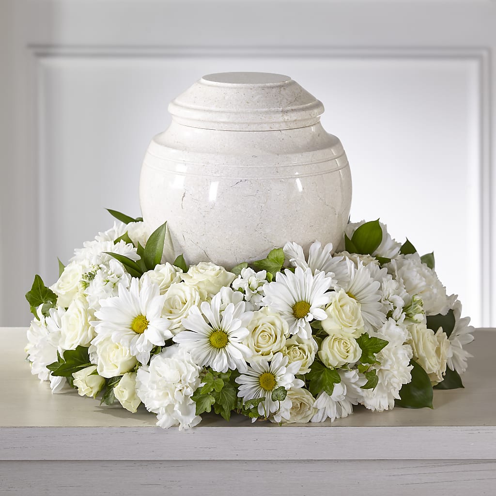 Ivory Gardens Cremation Adornment – ANDREW'S FLOWERS, Beaverton OR