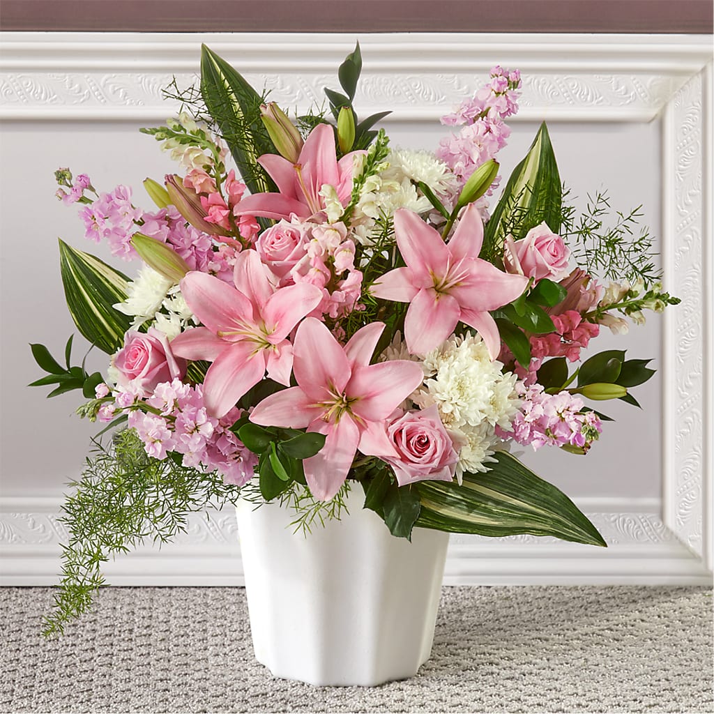 Simply Serene Floor Basket – ANDREW'S FLOWERS, Beaverton OR