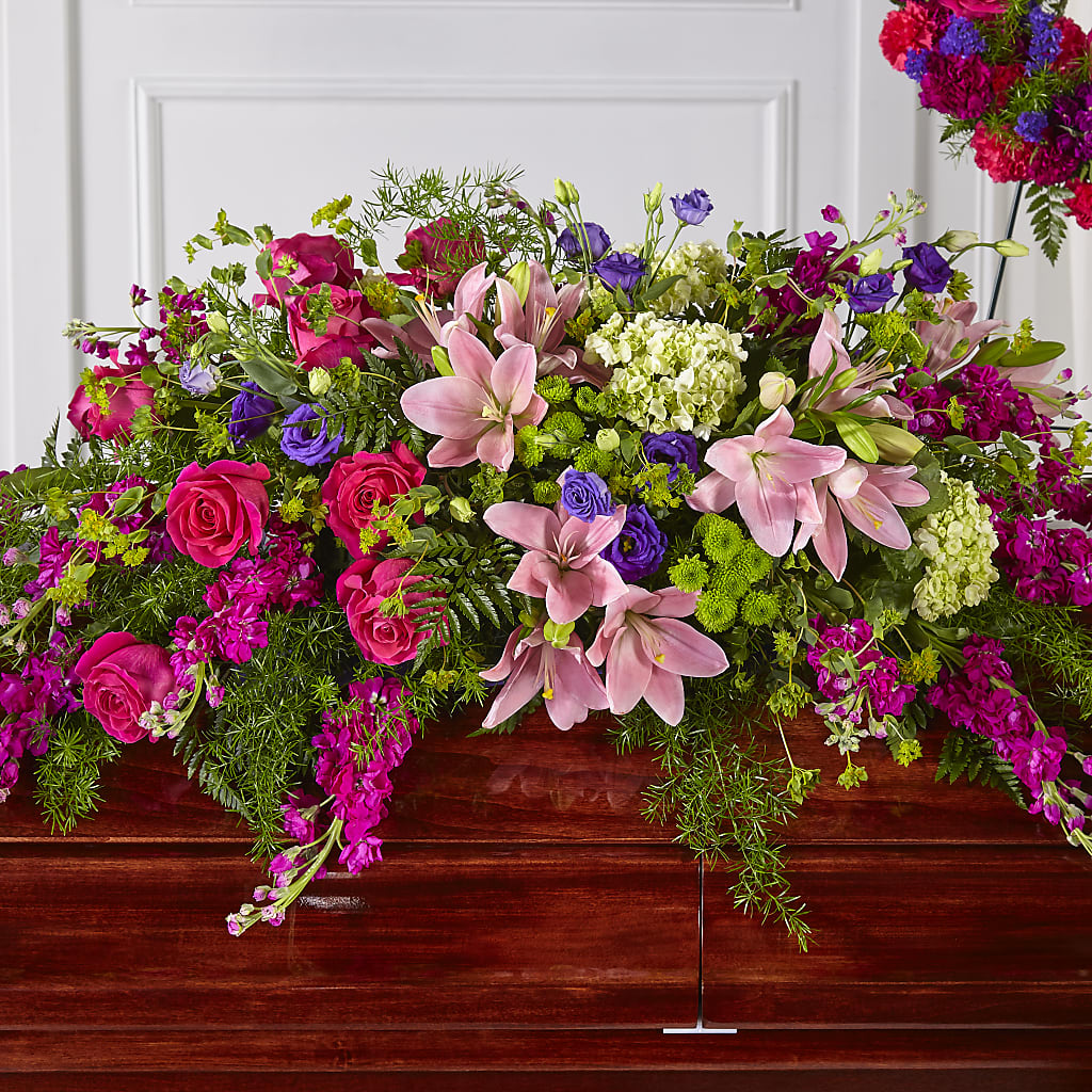 Radiant Tribute Casket Spray – ANDREW'S FLOWERS, Beaverton OR