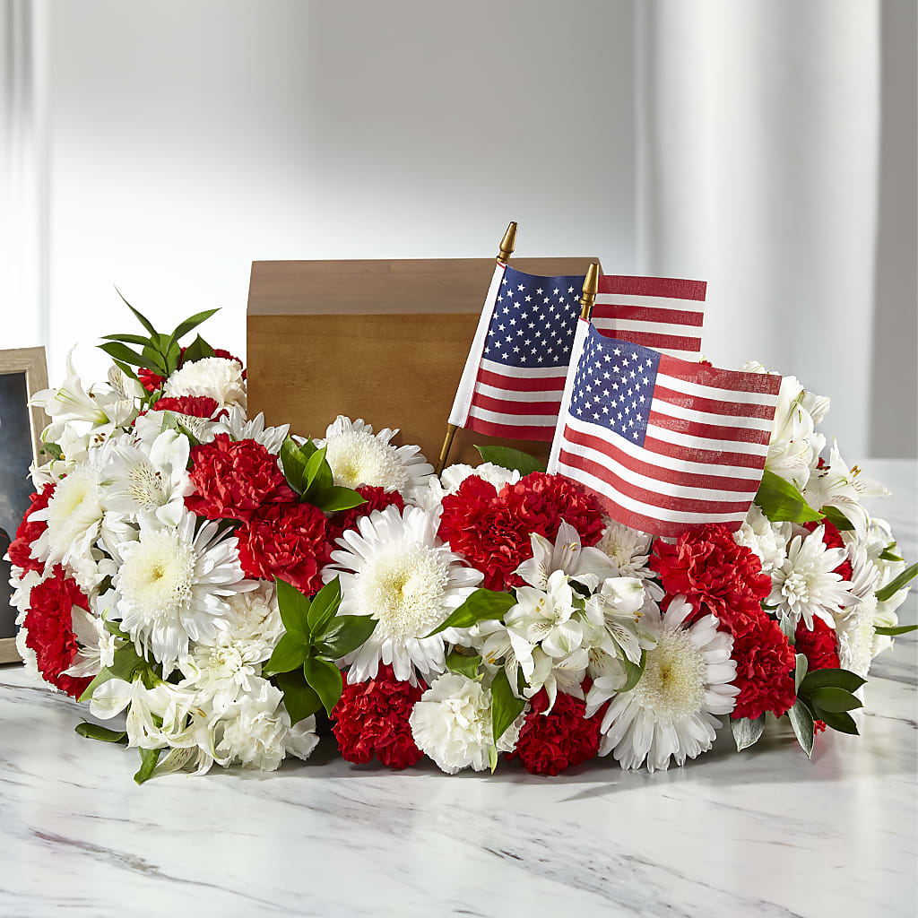 Spirit of Patriotism Cremation Adornment – ANDREW'S FLOWERS, Beaverton OR