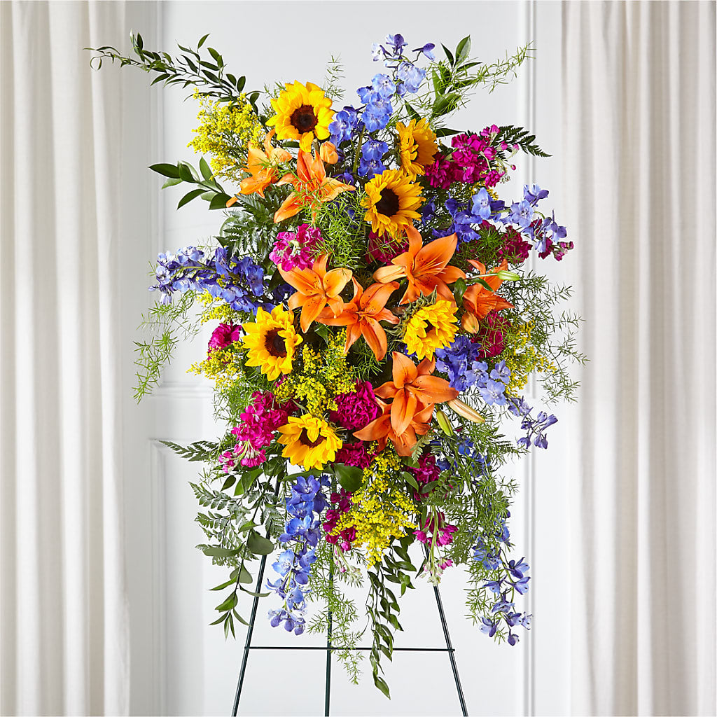 Sunlit Memories Standing Spray (Standard) – ANDREW'S FLOWERS, Beaverton OR