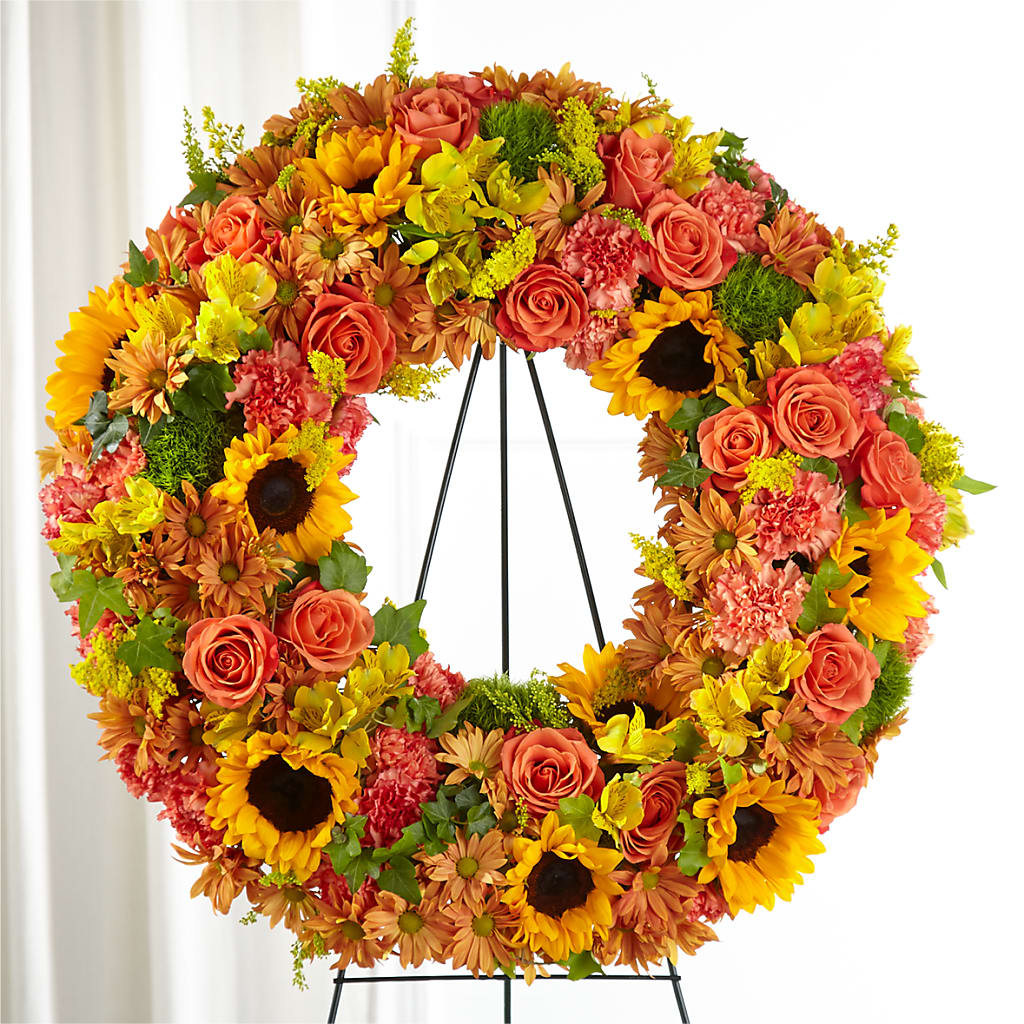 Autumnal Memories Wreath (Standard) – ANDREW'S FLOWERS, Beaverton OR