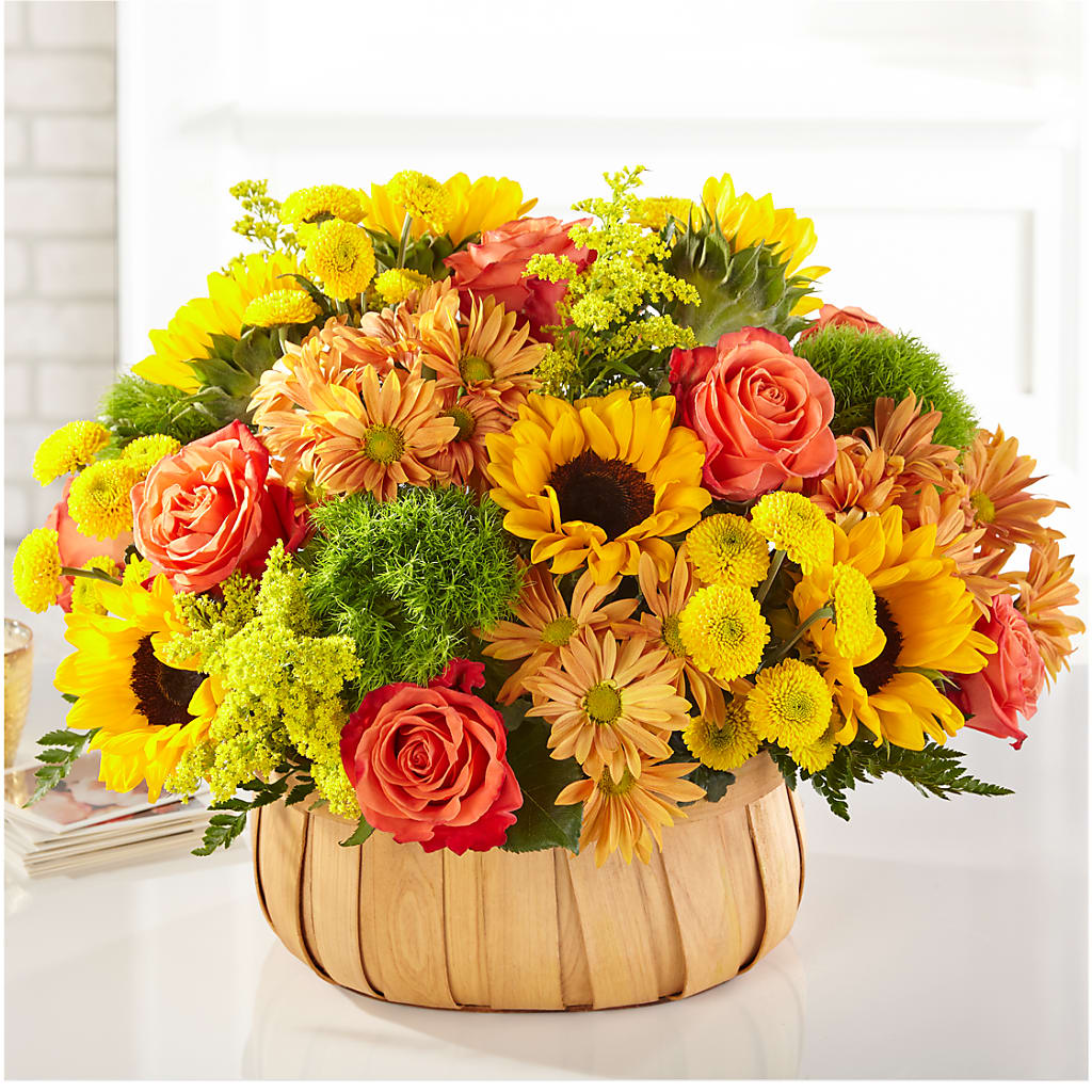 Harvest Sunflower Basket – ANDREW'S FLOWERS, Beaverton OR