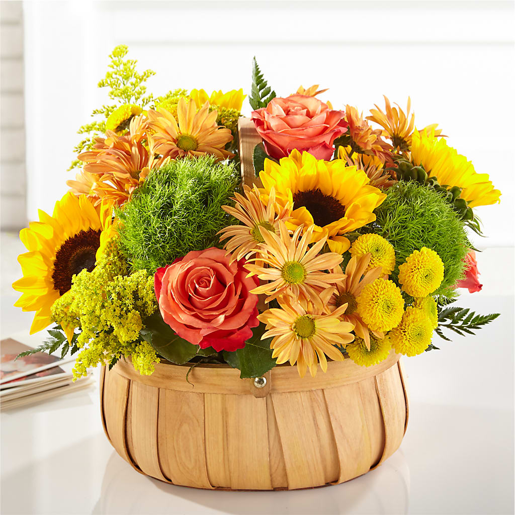 Harvest Sunflower Basket – ANDREW'S FLOWERS, Beaverton OR