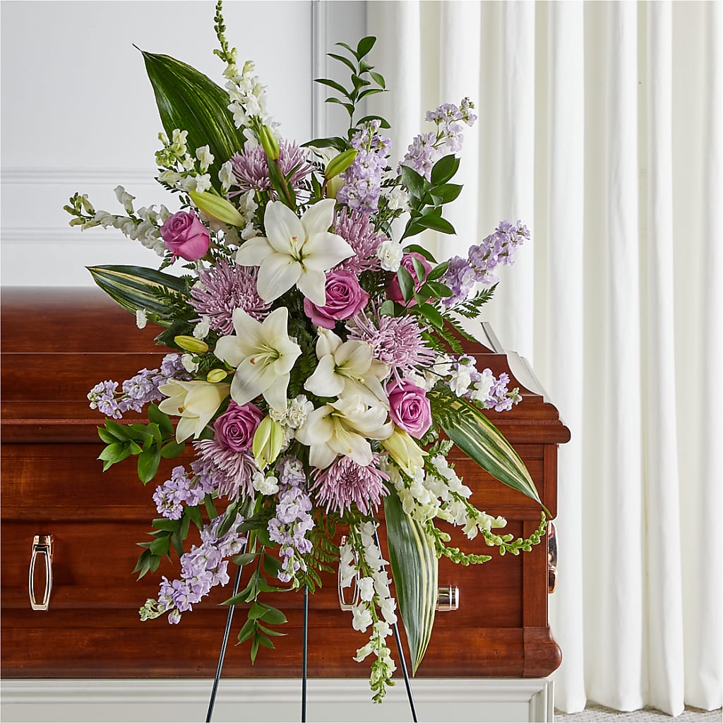 Grateful Hearts Standing Spray – ANDREW'S FLOWERS, Beaverton OR