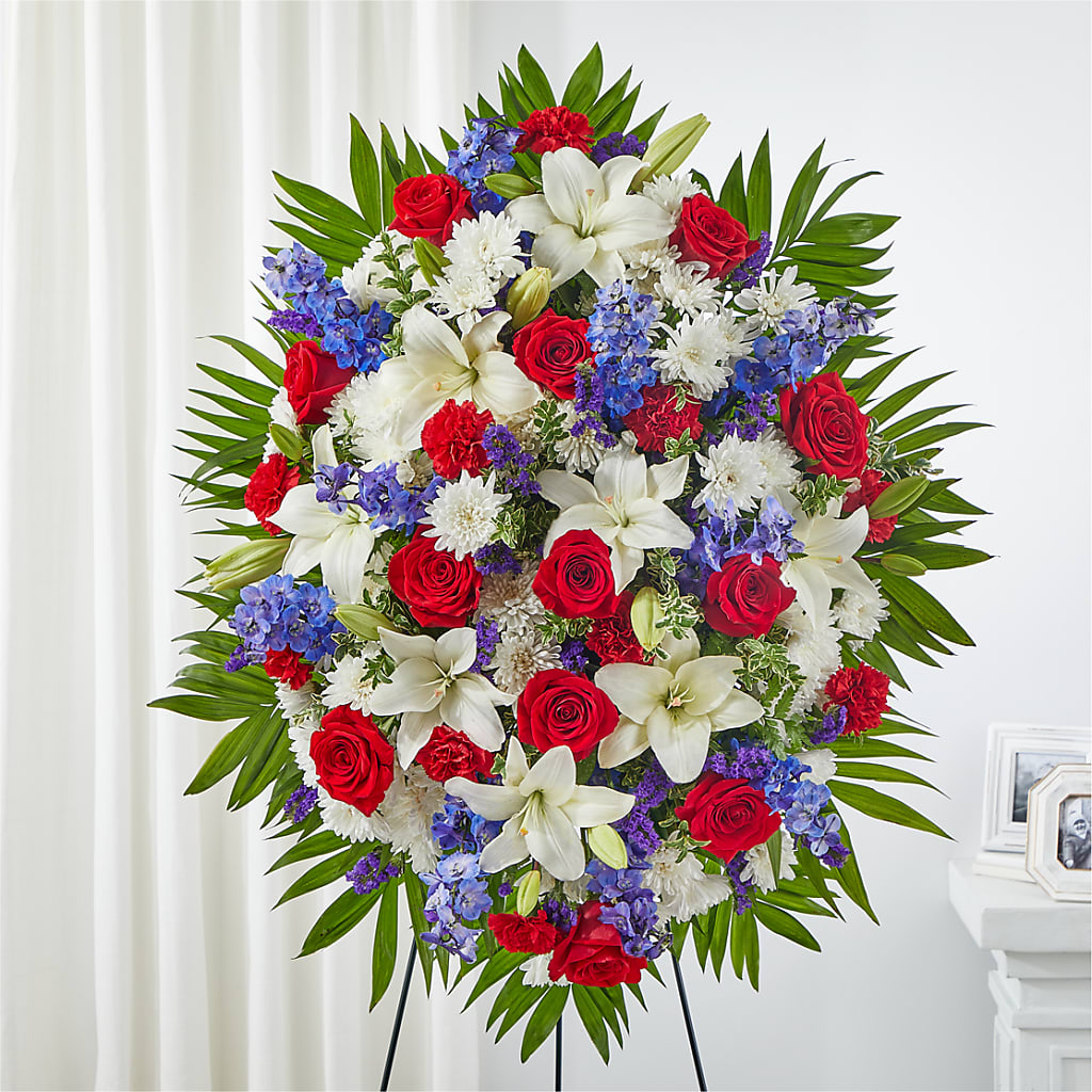 Cherished Service Standing Spray – ANDREW'S FLOWERS, Beaverton OR