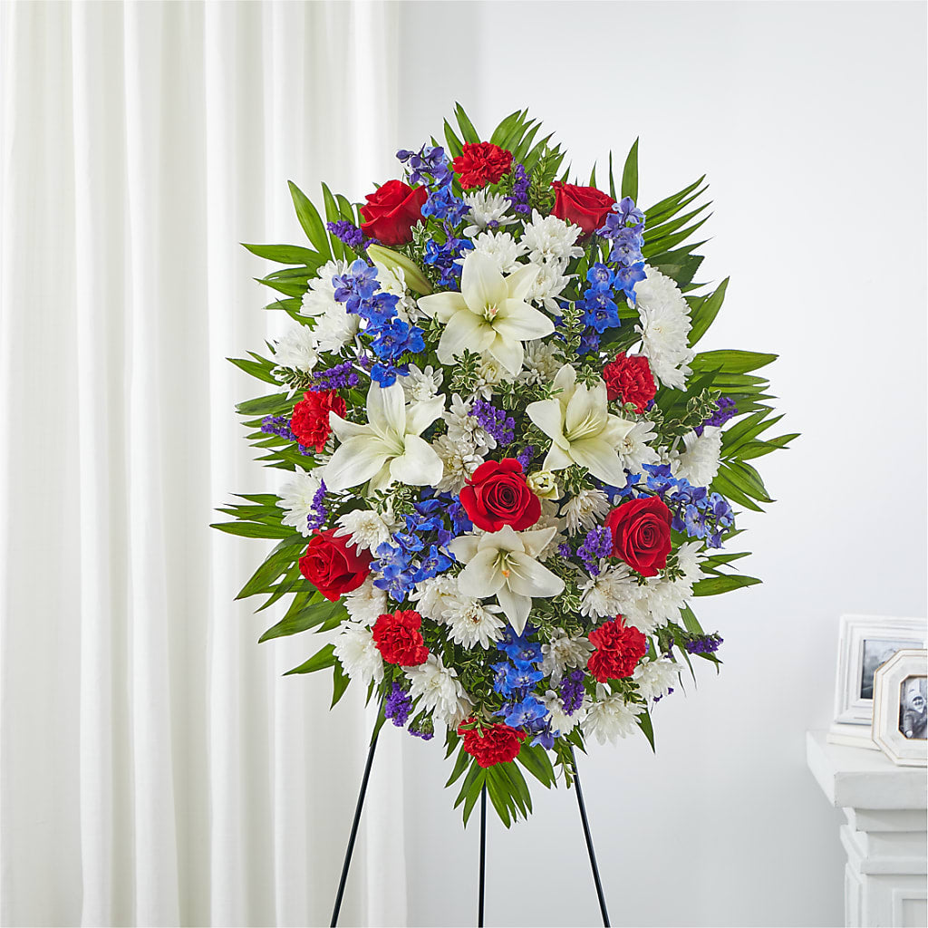 Cherished Service Standing Spray – ANDREW'S FLOWERS, Beaverton OR