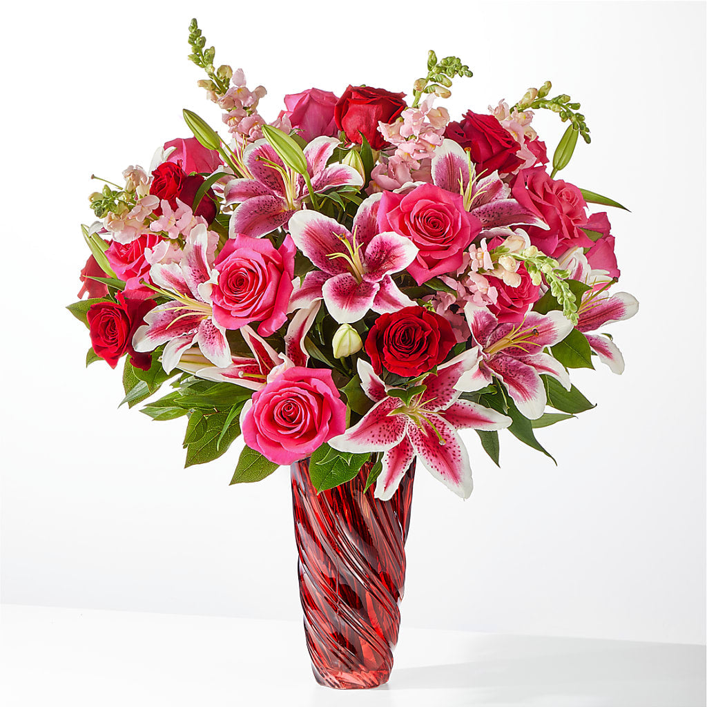 Always You Bouquet with Luxe Swirl Vase – ANDREW'S FLOWERS, Beaverton OR