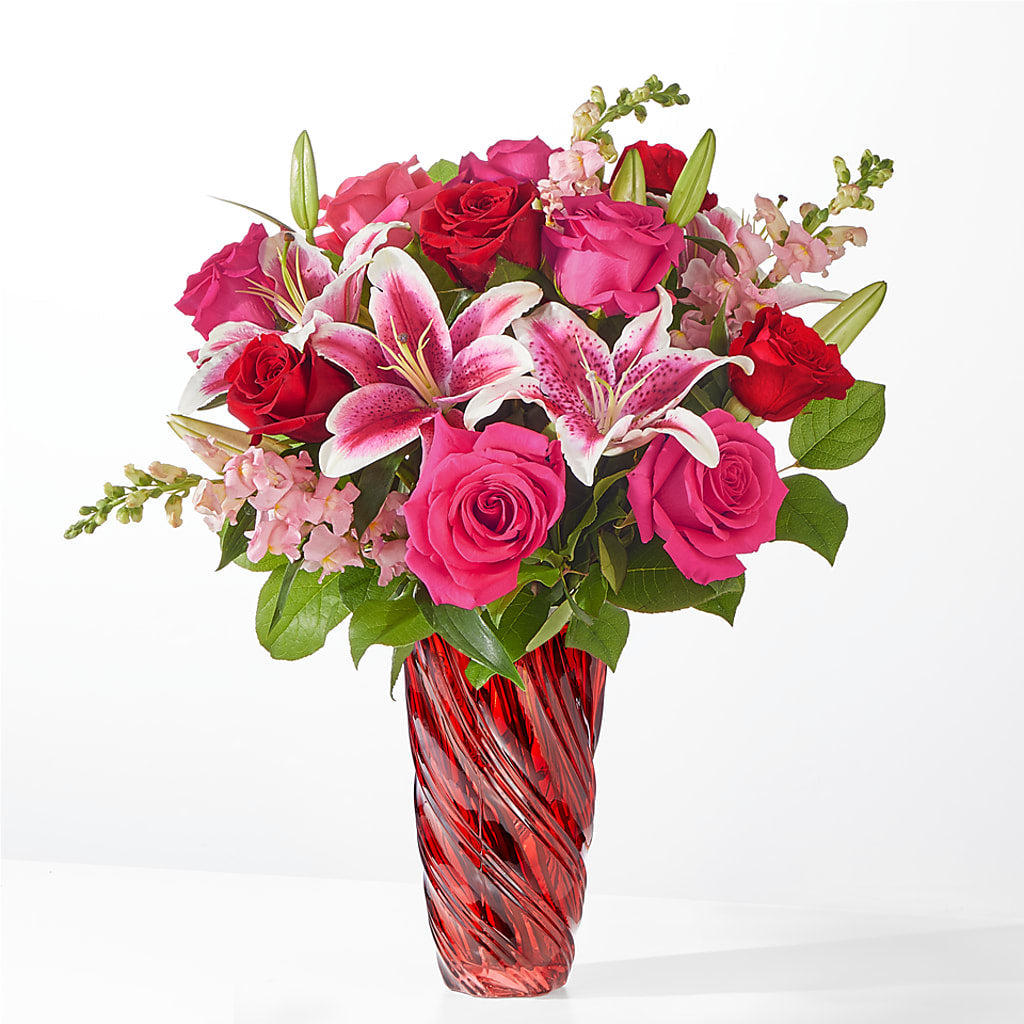 Always You Bouquet with Luxe Swirl Vase – ANDREW'S FLOWERS, Beaverton OR