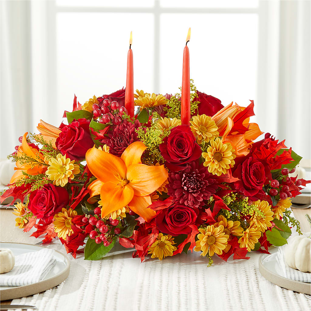 Autumn's Embrace Centerpiece – ANDREW'S FLOWERS, Beaverton OR