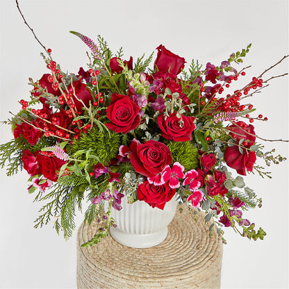 Big Red Bow Bouquet – ANDREW'S FLOWERS, Beaverton OR