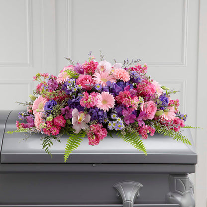 Glorious Garden Casket Spray – ANDREW'S FLOWERS, Beaverton OR