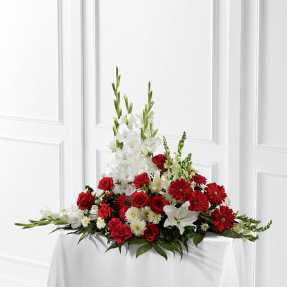 Crimson & White Arrangement – ANDREW'S FLOWERS, Beaverton OR
