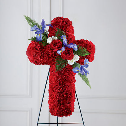 Faithful Hero Floral Cross – ANDREW'S FLOWERS, Beaverton OR