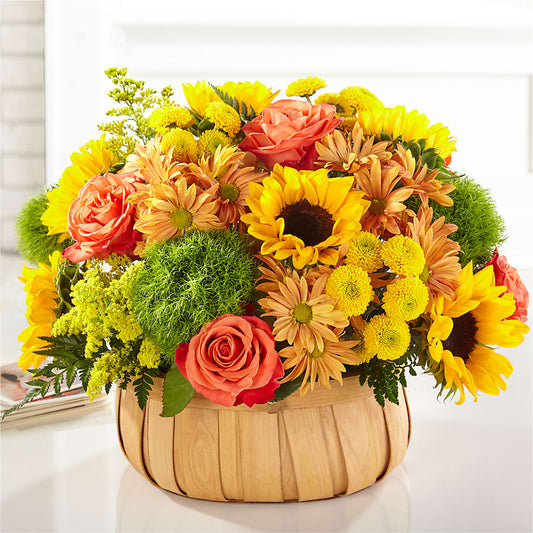Harvest Sunflower Basket – ANDREW'S FLOWERS, Beaverton OR