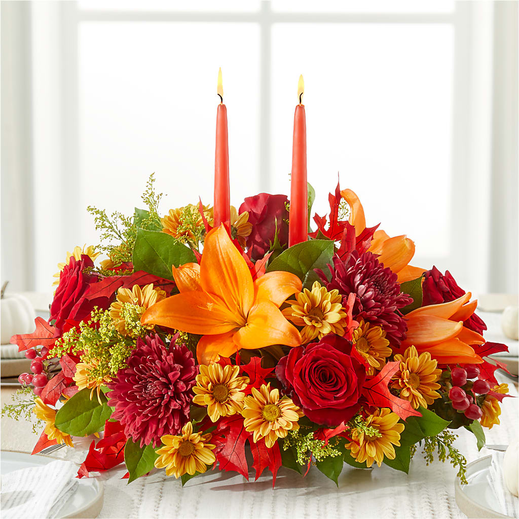 Autumn's Embrace Centerpiece – ANDREW'S FLOWERS, Beaverton OR