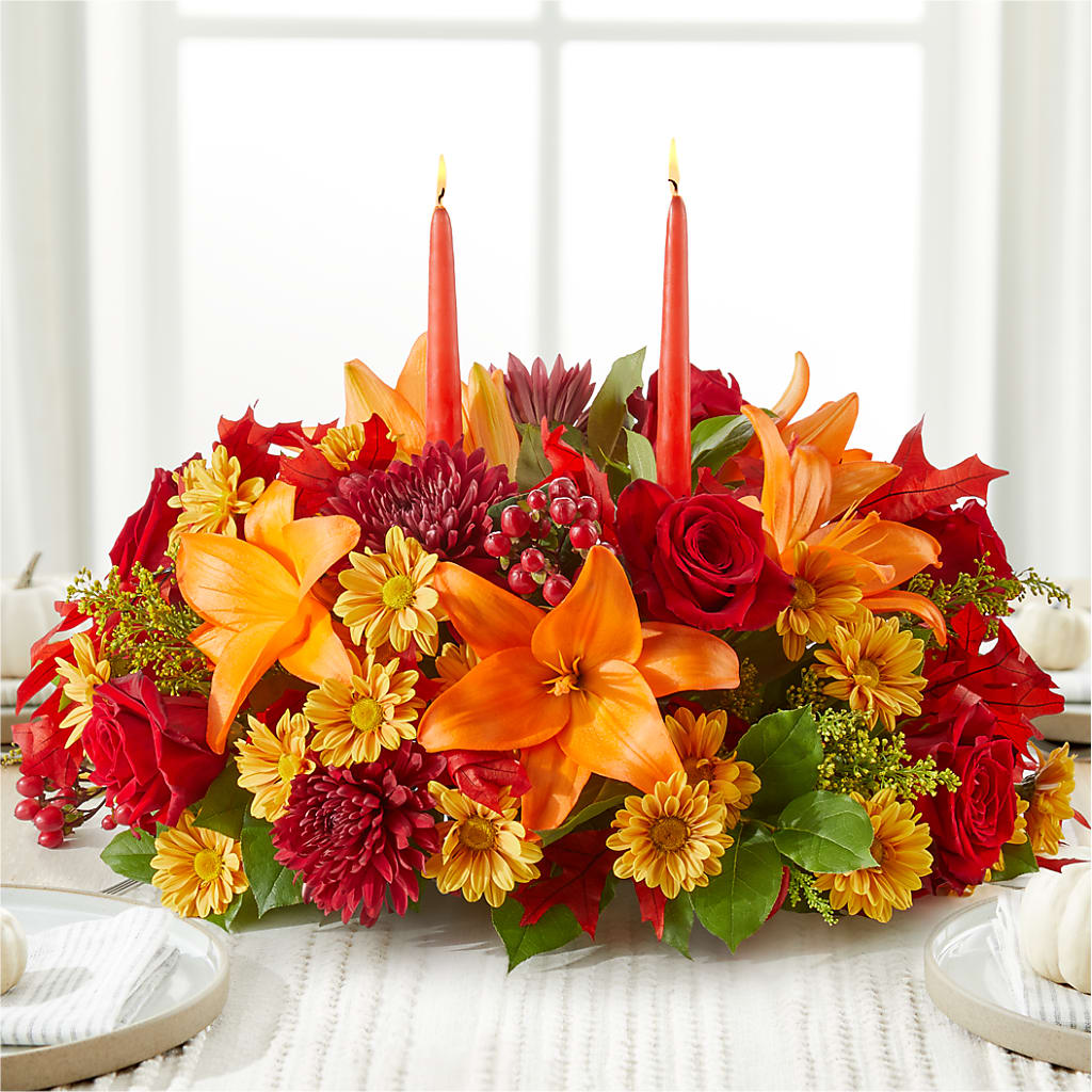 Autumn's Embrace Centerpiece – ANDREW'S FLOWERS, Beaverton OR