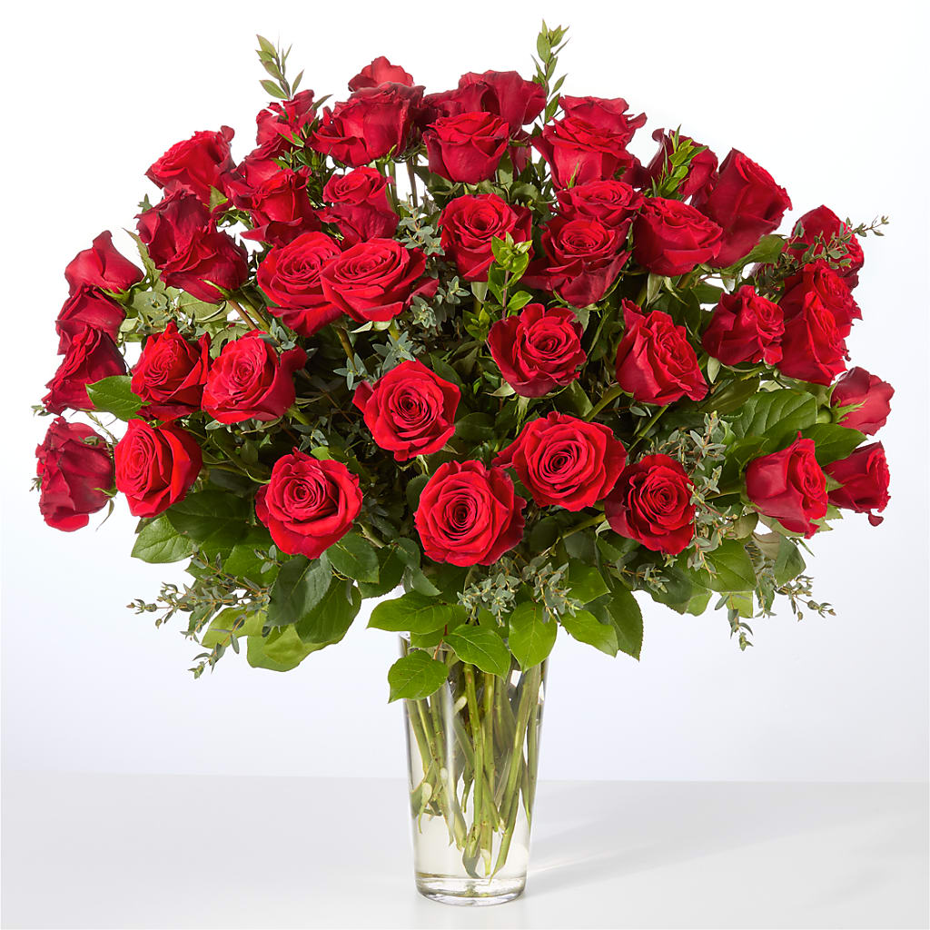 Forever Yours Fifty Stem Red Rose Bouquet – ANDREW'S FLOWERS, Beaverton OR